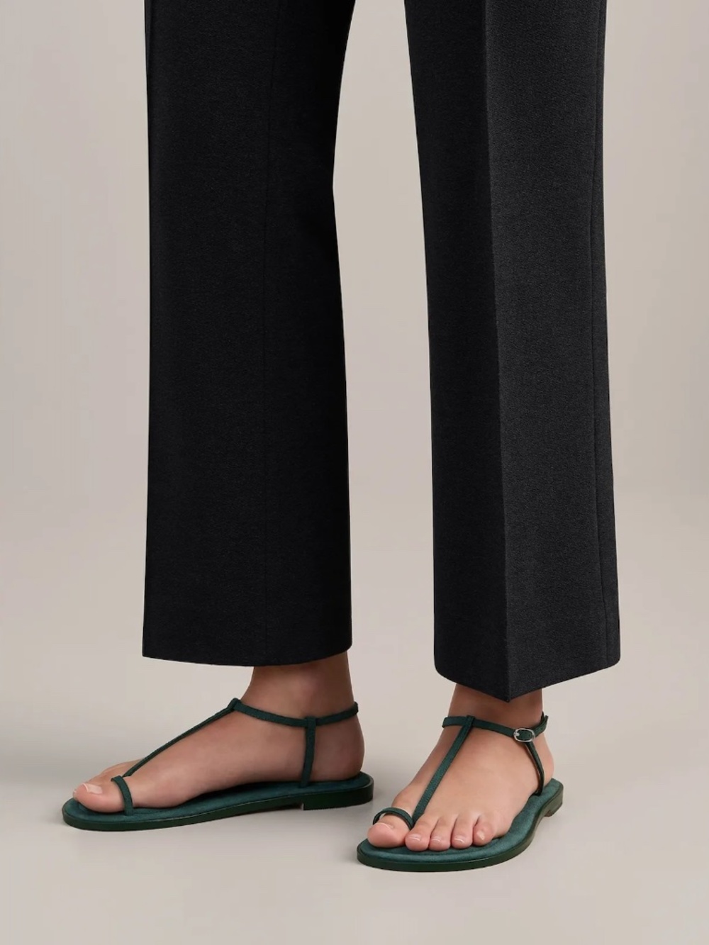 A. Emery Suvi Sandals in Seaweed Suede